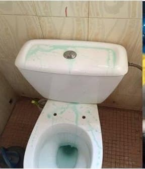 Produit détartrant appliqué sur un WC avant rinçage